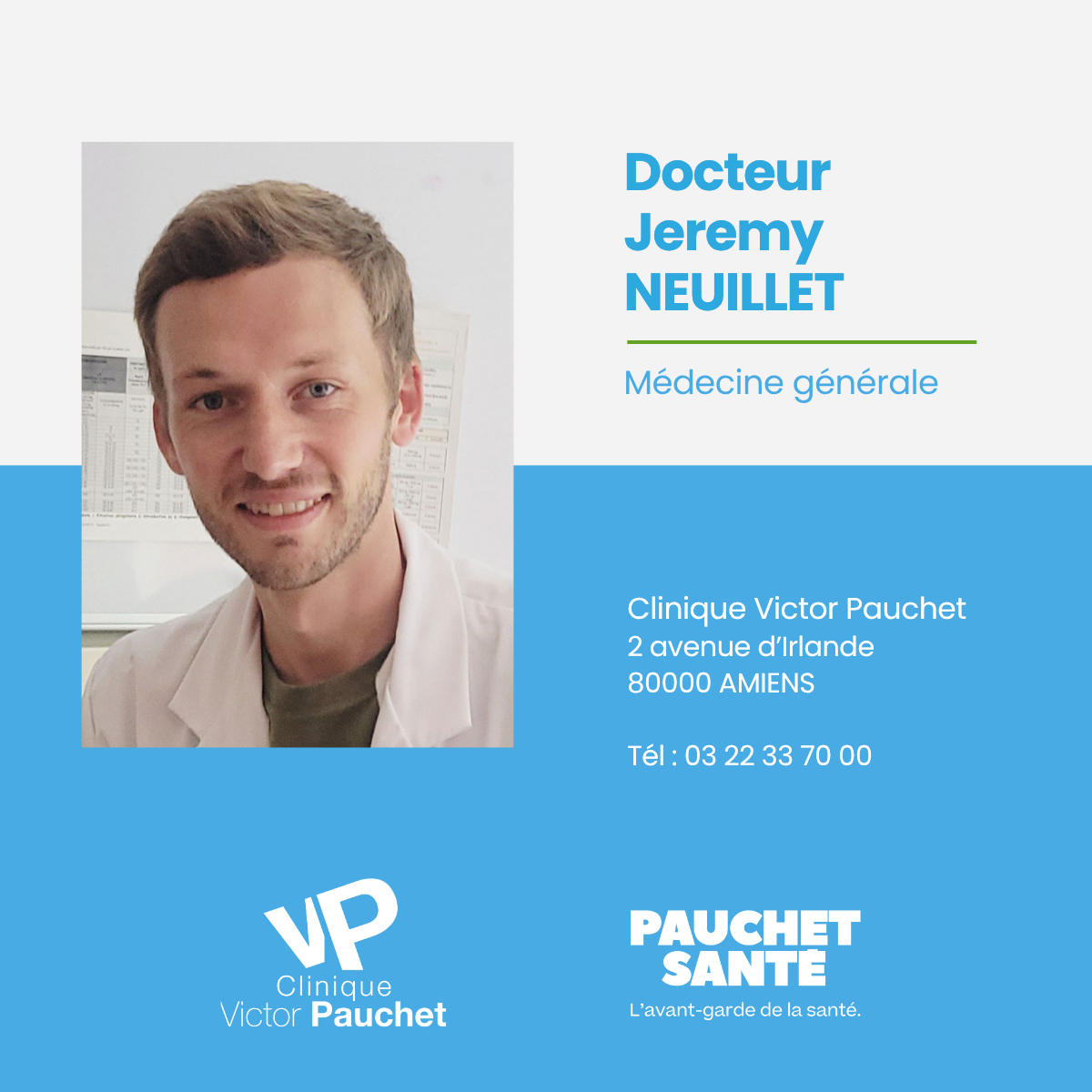 Clinique Victor Pauchet : le Dr Jeremy Neuillet rejoint la Clinique pour étoffer les prises en charge en Hôpital de Jour